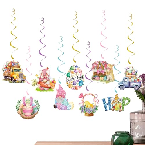 Holdes Osterbaum-Ornamente, hängende Wirbel-Dekoration für Ostern – Spiralen für Ostern, wirbelnde Dekoration, Partydekoration, Ornamente von Holdes
