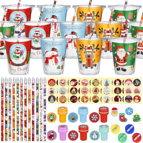 Holdes Schul-Schreibwaren-Set, Weihnachts-Schreibwaren-Set – 144 x Weihnachts-Cartoon-Schreibwaren-Set, Studentenspielzeug-Set | Weihnachtsfeier für Jungen und Mädchen Holdes Schul-Schreibwaren-Set, Weihnachts-Schreibwaren-Set – 144 x Weihnachts-Cartoon-Schreibwaren-Set, Studentenspielzeug-Set | Weihnachtsfeier für Jungen und Mädchen von Holdes