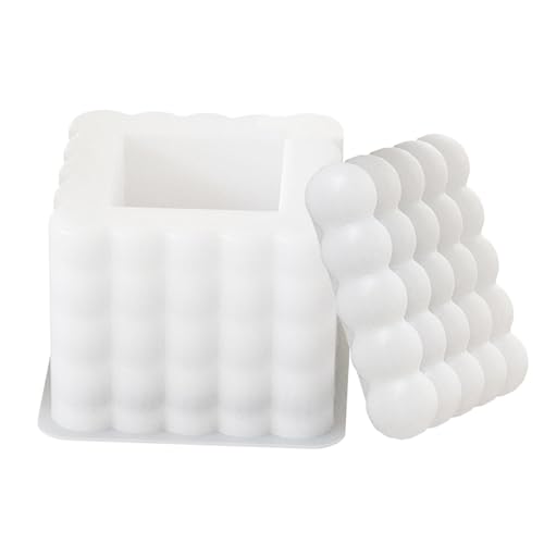 Holdes Silikonform für Kerzen, Würfel, Blasen, Kerzenherstellung, -Form, wiederverwendbare Gips-Epoxidharz-Form für Heimdekoration von Holdes