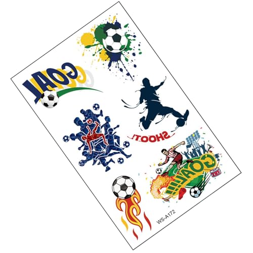 Holdes Sport-Aufkleber für Fußballteam-Aufkleber | Fußball-Abziehbilder, Sport-Aufkleber, Fußballmannschaftsaufkleber, 10 Stück, Flaschenaufkleber von Holdes