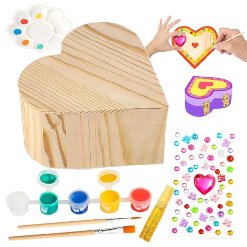 Holdes Stellen Sie Ihre eigene Schmuckschatulle her, malen Sie Ihre eigene Schmuckschatulle aus Holz | Schmuckkasten-Malset | Aufbewahrungsbox aus Holz für Alter von 3 bis 12 Jahren, Bastelset Holdes Stellen Sie Ihre eigene Schmuckschatulle her, malen Sie Ihre eigene Schmuckschatulle aus Holz | Schmuckkasten-Malset | Aufbewahrungsbox aus Holz für Alter von 3 bis 12 Jahren, Bastelset von Holdes