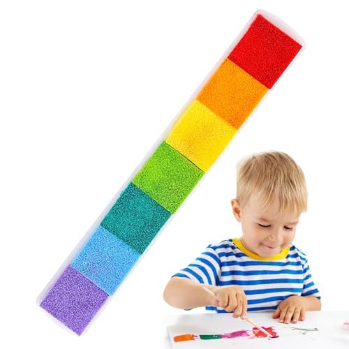 Holdes Stempelkissen in Regenbogenfarben, waschbar, Farbverlauf, 7 Farben – Stempelkissen mit langem Band für die Herstellung von Karten, Scrapbooking Holdes Stempelkissen in Regenbogenfarben, waschbar, Farbverlauf, 7 Farben – Stempelkissen mit langem Band für die Herstellung von Karten, Scrapbooking von Holdes