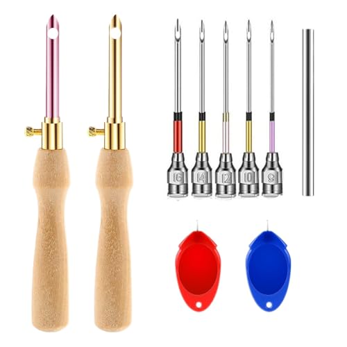 Holdes Stickset mit Stanznadel, Stanznadel-Set für Anfänger, kompakte Sticksets mit Stanznadel, ergonomisches Nadelstanz-Set Holdes Stickset mit Stanznadel, Stanznadel-Set für Anfänger, kompakte Sticksets mit Stanznadel, ergonomisches Nadelstanz-Set von Holdes