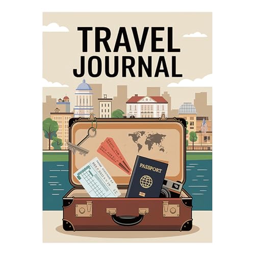 Holdes Travel Journal Notebook, Travel Journal für Männer | Laminated Cover Grid Travel Diary Journal mit elastischen Riemen,Tragbarer Notizblock für handgeschriebene Datensätze eingefügte Tickets von Holdes