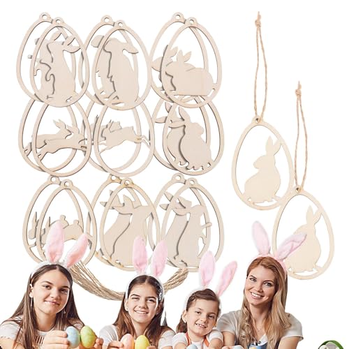 Holdes Unlackierte Osterornamente aus Holz – ausgehöhlte Ei-Rohlinge zum Basteln | Osterdekorationen, Zubehör für Zuhause, Hochzeit, Geburtstag von Holdes