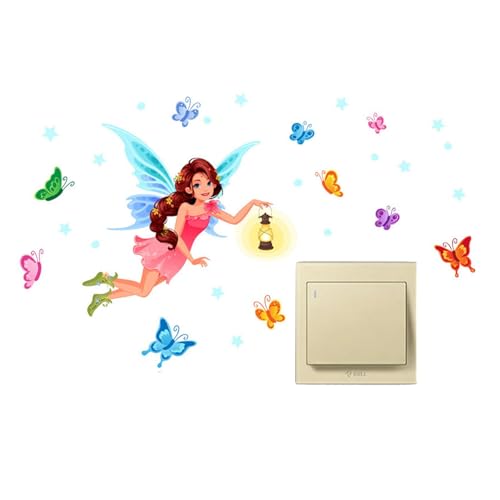Holdes Wandaufkleber für Mädchen, leuchtet im Dunkeln, Pilzhaus-Schloss, Feen-Schönheitsfeen, weiches Licht, Cartoon-Dekor für Wände, Schlafzimmer, Türen, Kinderzimmer Holdes Wandaufkleber für Mädchen, leuchtet im Dunkeln, Pilzhaus-Schloss, Feen-Schönheitsfeen, weiches Licht, Cartoon-Dekor für Wände, Schlafzimmer, Türen, Kinderzimmer von Holdes