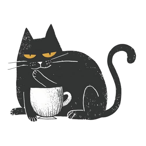 Holdes Wandtattoo, Katze, Wandtattoo, selbstklebend, Motiv: schwarze Katze, abnehmbarer Wandaufkleber in Form einer Katze, Cartoon, für Kinderzimmer, Schlafzimmer Holdes Wandtattoo, Katze, Wandtattoo, selbstklebend, Motiv: schwarze Katze, abnehmbarer Wandaufkleber in Form einer Katze, Cartoon, für Kinderzimmer, Schlafzimmer von Holdes