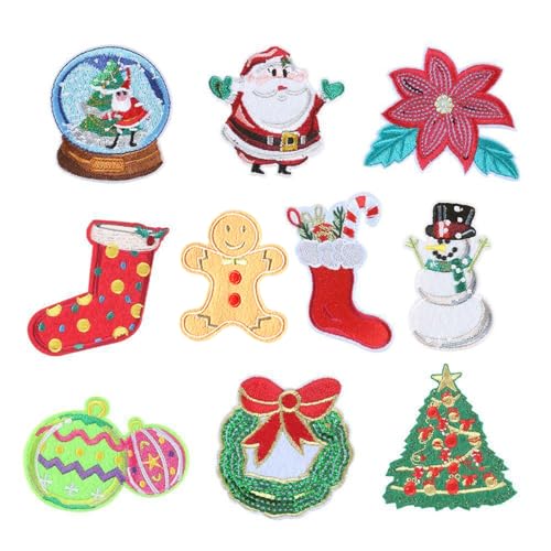 Holdes Weihnachts-Bügelbilder, bestickt für Weihnachtsdekoration, niedliches Zubehör, Bügelaufnäher für Weihnachtsbastelarbeiten Holdes Weihnachts-Bügelbilder, bestickt für Weihnachtsdekoration, niedliches Zubehör, Bügelaufnäher für Weihnachtsbastelarbeiten von Holdes