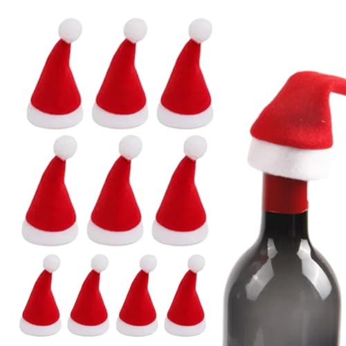 Holdes Weihnachts-Lutscherhut – Weihnachtsgabelabdeckung, Weihnachtsmannmütze, 10 Stück, Weinflaschenmütze, Lutscherkappe, Lutschermütze, Deckel Holdes Weihnachts-Lutscherhut – Weihnachtsgabelabdeckung, Weihnachtsmannmütze, 10 Stück, Weinflaschenmütze, Lutscherkappe, Lutschermütze, Deckel von Holdes