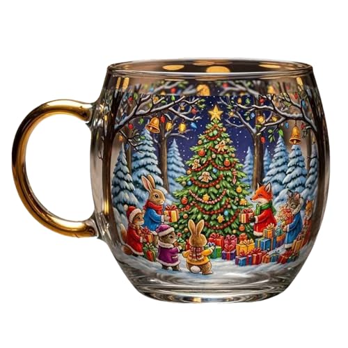 Holdes Weihnachtskaffeetassen - Weihnachtstasse Geschenkidee für Weihnachtsstrümpfe,300 ml Saisonaler Haushaltsgeschirr Trinkgefäß für Heißgetränke und Kaltgetränke wie Latte von Holdes