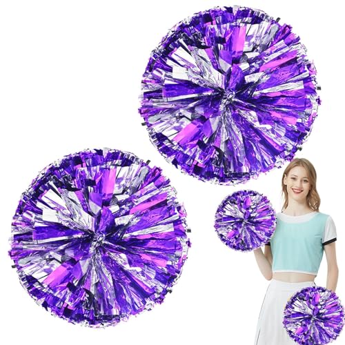 Pompons, rot und weiß, 2-teilig, Cheerleading Squad - Lustige Pompons, Kostümzubehör für Party, Tanz, Sport für Mädchen Pompons, rot und weiß, 2-teilig, Cheerleading Squad - Lustige Pompons, Kostümzubehör für Party, Tanz, Sport für Mädchen von Holdes