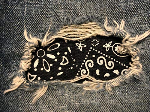 Holey Patches Bügelbilder Bügelpatch zum Aufbügeln in verschiedenen Farben/Größen, Schwarz, 10,2 x 17,8 cm, 2 Stück Holey Patches Bügelbilder Bügelpatch zum Aufbügeln in verschiedenen Farben/Größen, Schwarz, 10,2 x 17,8 cm, 2 Stück von HoleyPatches