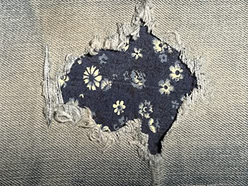 HoleyPatches Aufnäher zum Aufbügeln, Blumenmuster, Marineblau, 5,1 - 5,1 x 10,2 cm HoleyPatches Aufnäher zum Aufbügeln, Blumenmuster, Marineblau, 5,1 - 5,1 x 10,2 cm von HoleyPatches
