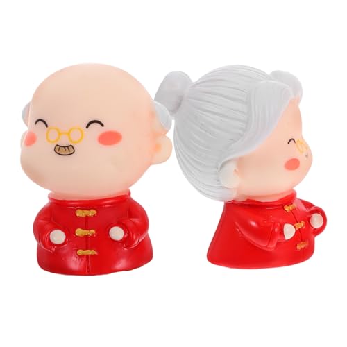 2 Stück Jubiläumskuchen -Ornamente Miniatur-Figur für ältere Menschen ältere Figur Jubiläumsfigur Paar Figuren Großeltern Dekorationen Statuendekoration für älteres Paar Harz rot 2 Stück Jubiläumskuchen -Ornamente Miniatur-Figur für ältere Menschen ältere Figur Jubiläumsfigur Paar Figuren Großeltern Dekorationen Statuendekoration für älteres Paar Harz rot von Holibanna