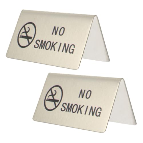 2 Stück Rauchverbotsschild Forderung Tun für Tisch verbieten um LED Metallschilder Rauchen im Innenbereich verboten Rauchverbot Zeichen Nichtraucher-Schild Rostfreier Stahl Silber 2 Stück Rauchverbotsschild Forderung Tun für Tisch verbieten um LED Metallschilder Rauchen im Innenbereich verboten Rauchverbot Zeichen Nichtraucher-Schild Rostfreier Stahl Silber von Holibanna