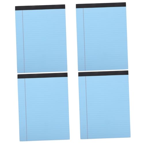 4 Stück Liniert Notizblöcke für Schule und Büro Vielseitige Schreibpads mit Horizontalem Linienlayout Design für Notizen und Organisation von Holibanna