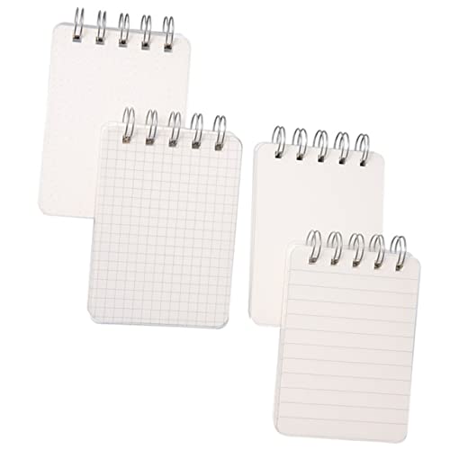 4Stücke Spiralnotizkarten Gefütterte Karteikarten mit Gitter Schreibpads für Schule Büro und Zuhause Doppelseitiger Schutz für Lernen und Notizen von Holibanna