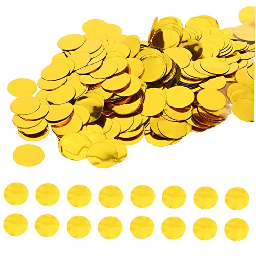 4Taschen Runde Konfetti aus Gold für Geburtstagsfeiern Tischdeko zur Füllung von Luftballons für Festliche Anlässe Geruchlos von Holibanna