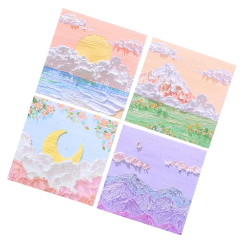 Aquarell Haftnotizen Selbsthaftende Notizblöcke mit Ölgemälde Motiven für Schule Büro und Schreibtisch Praktische Schreibwaren für Studenten von Holibanna