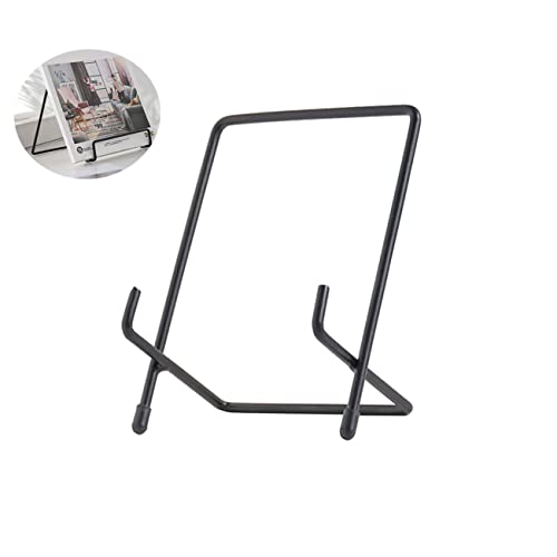 Geometrischer Zeitschriftenständer aus Stabiler Buchhalter für Organizer für Zeitschriften und Notizen Großer Schwarzer Stand für Zuhause von Holibanna