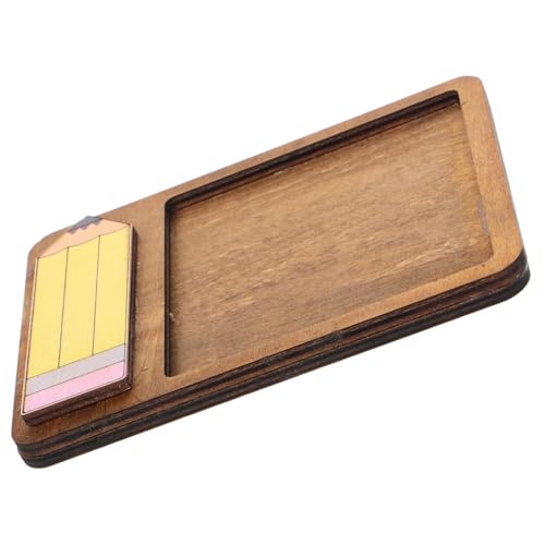 Hölzerne -Notiz-Aufbewahrungsbox Büro-Notizblockhalter Büro-Memo-Halter Desktop-Notizblockspender Hinweis -Pad -Halter selbstklebende Notizblockhalter Aktenkoffer Kaffee von Holibanna