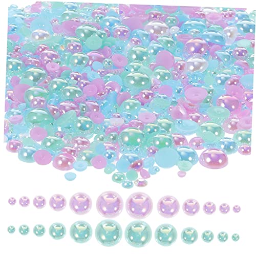 Holibanna 1 Nagelpflaster Perlen Perlennagel Charms Nagelkunst Edelsteine ​​Juwelenaufkleber Nageldekor Dekoration Imitation Halbperle Flatback Handgefertigter Nagelschmuck Blumennagel von Holibanna