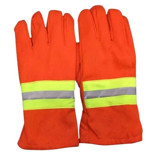Holibanna 1 Paar Flammhemmende hitzebeständige Handschuhe Hitze Handschuhe Feuerwehrmann Anti-Scenen langlebiger Rettungshandschuh hitzebeständige Notfall-Rettungshandschuhe Baumwollgarn von Holibanna