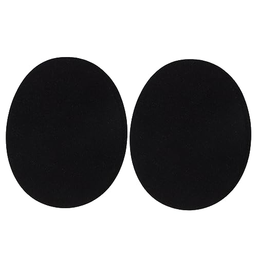 Holibanna 1 Paar Ovaler Bügelpatch für Kleidung Schwarze Reparatur Patches für Ellbogen Dekorative Aufnäher für Jacken und Jeans Selbstklebend Vielseitig Einsetzbar von Holibanna