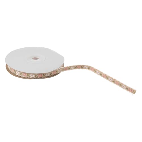 Holibanna 1 Rolle Blumenstickereiband Stickerei Blumenbesatz Wickelband Dünnes Band Kopfschmuck Selber Machen Weihnachtsbänder Blumen Bedrucktes Band Bandstickerei Stoffband Kaffee Polyester von Holibanna