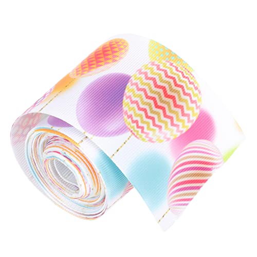 Holibanna 1 Rolle Easter Geschenkband Polyester Yards Bunten Osterdesigns für DIY Bastelprojekte Geschenkverpackung und Dekoration für Osterfeiern und Ideen von Holibanna