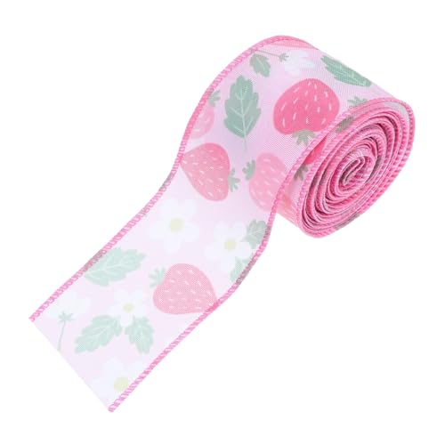 Holibanna 1 Rolle Erdbeer Satinband Breit Yards Niedliches Geschenkband für DIY Bastelarbeiten Sommerfrucht Design für und Verpackungen von Holibanna