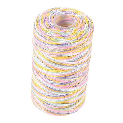 Holibanna 1 Rolle Häkelkappe Von Eisseide Faden Häkelgarnmaterial Garn Zum Basteln Dekorationsgarn Grünes Effektgarn Mehrfarbig Häkeln Häkelstrickgarn Multi Flauschiges Garn Polyester von Holibanna