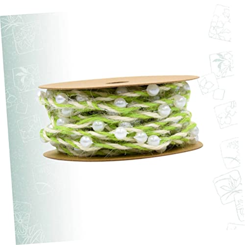Holibanna 1 Rolle Handgewebtes Contrast Band Jute für DIY Projekte und Hochzeiten Robuste und Flexible Schnur mit Kunststoffperlen für Bastelarbeiten und Dekorationen Grün Holibanna 1 Rolle Handgewebtes Contrast Band Jute für DIY Projekte und Hochzeiten Robuste und Flexible Schnur mit Kunststoffperlen für Bastelarbeiten und Dekorationen Grün von Holibanna