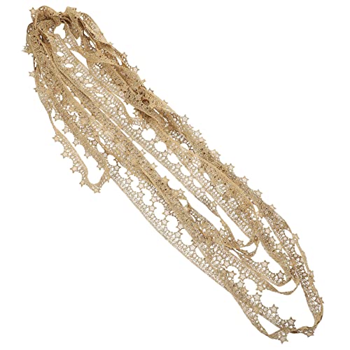 Holibanna 1 Rolle Lace Trim mit Metallic Textur Breit für Hochzeitskleider Diy Kleidung Vorhänge und Tischdecken Hochwertige Wasserlösliche Stickerei für Kreative Bastelprojekte von Holibanna