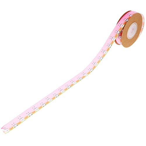 Holibanna 1 Rolle Osterband seidenband ribbon Kaninchenmuster Band chinese new year decoration Dekorativ Frühlingsparty-Bänder erste geschenkband Polyesterband für Kränze Band-Hintergrund von Holibanna