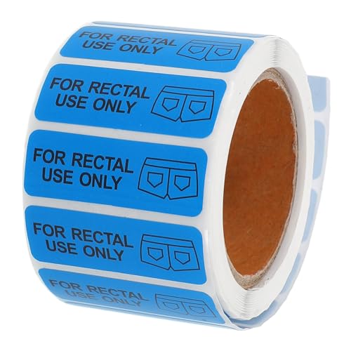 Holibanna 1 Rolle Rektaler Aufkleber Form Lustig Erwachsene Nur Schmucklos Farbe Streich Beschriftung Markierung Klein Name Runde Etikettenaufkleber Party-aufkleber Beschichtetes Papier Blau von Holibanna