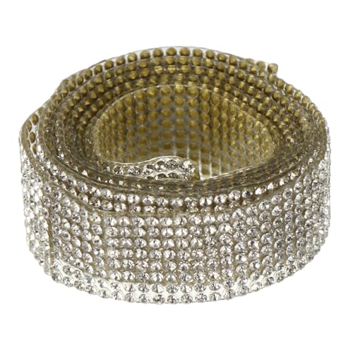 Holibanna 1 Rolle Rhinestone Bänder für Diy Hochzeitsdekoration Selbstklebendes Strassband für Kleidung Blumenarrangements und Bastelprojekte Reihig Weiß von Holibanna