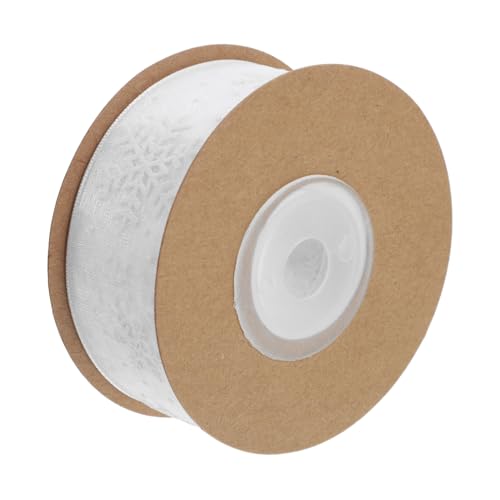 Holibanna 1 Rolle Schneeflockenband Schneeflockenbänder Schneeflockenspitze Schneeband Polyester Weiß von Holibanna