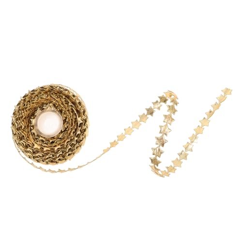 Holibanna 1 Rolle Sternband Band Zum Verpacken Sternförmige Bänder Hochzeitsbandbesatz Band Für Blumen Feiertagsbandbesatz Bänder Für Handwerk Golden Plastik von Holibanna