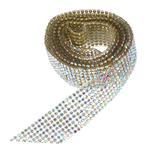 Holibanna 1 Rolle Strassband Selbstklebend Reihig Ab Kristall Glitzerband für Diy Hochzeitsdekoration Basteln Kleidung Brautkleider Partys Vielseitig Einsetzbar von Holibanna