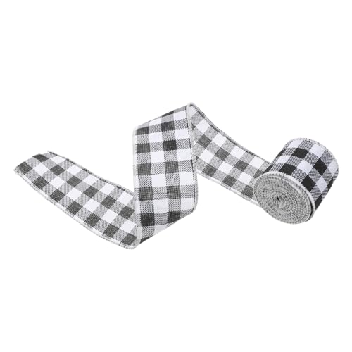 Holibanna 1 Rolle Weihnachtliches Karoband Dekoratives Geschenkband für Bastelarbeiten und Festliche Anlässe für Weihnachtskränze DIY Dekorationen und Holibanna 1 Rolle Weihnachtliches Karoband Dekoratives Geschenkband für Bastelarbeiten und Festliche Anlässe für Weihnachtskränze DIY Dekorationen und von Holibanna