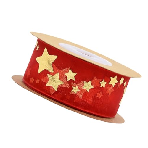 Holibanna 1 Rolle Weihnachtsdeko Band Yards Rotes Satinband für DIY Bastelprojekte Geschenkverpackung Festliche Dekoration für Weihnachtsbaum und von Holibanna