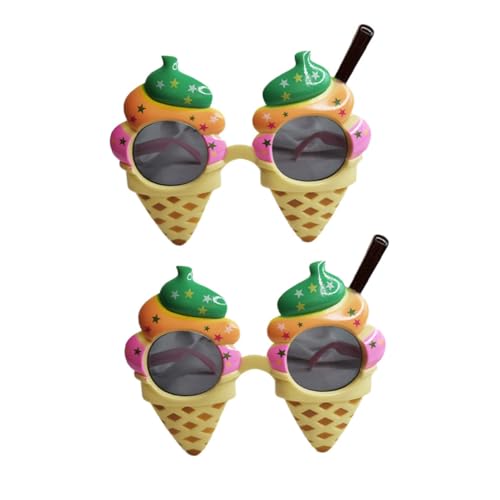 Holibanna 1 Satz 2 Stück Eisgläser lustige Brille über Party verrückt Creme frauen brille personalisierte Brille Mädchen einzigartige Brillen modische Fotobrille Reisegeschenk -Objektive von Holibanna