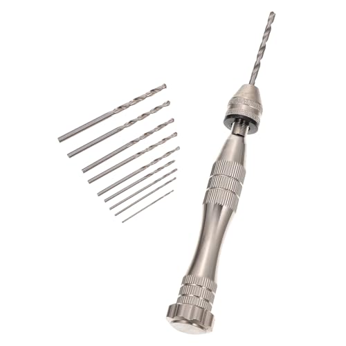 Holibanna 1 Satz Bohr- und Schnitzwerkzeuge Puncher Loch Schlagbohrer Schlüssel Manuelle Handbohrmaschine Mini-Handbohrmaschine für das Handwerk Aluminiumlegierung Silver Holibanna 1 Satz Bohr- und Schnitzwerkzeuge Puncher Loch Schlagbohrer Schlüssel Manuelle Handbohrmaschine Mini-Handbohrmaschine für das Handwerk Aluminiumlegierung Silver von Holibanna