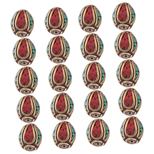 Holibanna 1 Satz Buddhistische Perlen Türkisperlen Vintage Abstandsperlen Handgefertigte Perlen Zur Schmuckherstellung Abstandsperlen Zur Schmuckherstellung Armbandperlen 20 Stück von Holibanna