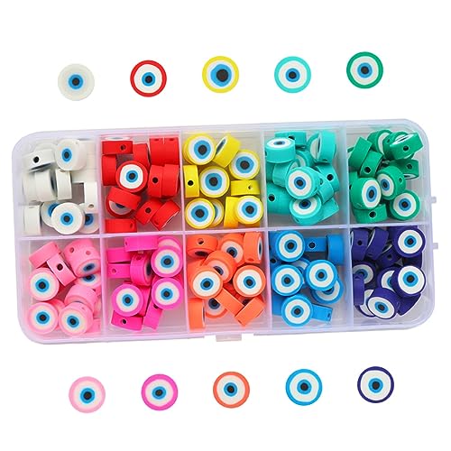 Holibanna 1 Satz Bunte Evil Eye Perlen Diy Schmuckperlen Für Armbänder Haarbänder Weiche Spacer Beads Im Praktischen Set Für Kreative Bastelideen 150 Stück von Holibanna
