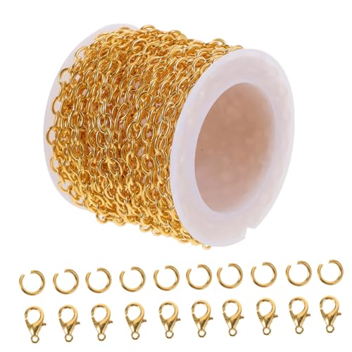 Holibanna 1 Satz DIY Schmuckherstellungsset mit Ketten Karabinerverschlüssen und Sprungringen Metallkette für Armbänder und Schmuckdesign für Bastelprojekte Holibanna 1 Satz DIY Schmuckherstellungsset mit Ketten Karabinerverschlüssen und Sprungringen Metallkette für Armbänder und Schmuckdesign für Bastelprojekte von Holibanna