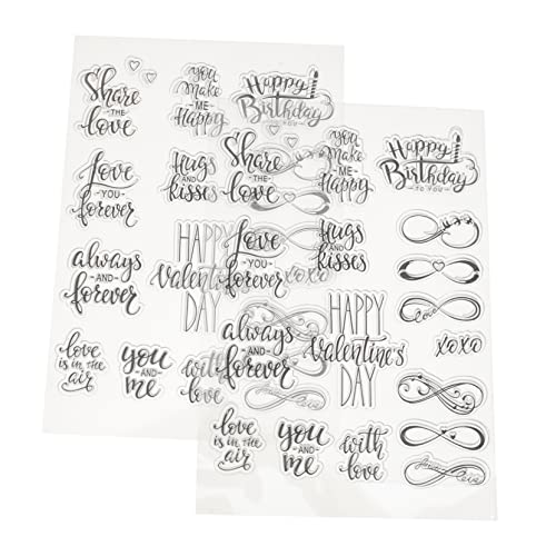 Holibanna 1 Satz Diy Scrapbooking Stempelset Transparente Stempel Für Kartenherstellung Und Scrapbooking Wiederverwendbare Stempel Strapazierfähigem Tpr Material Für Kreative 2 Stück von Holibanna