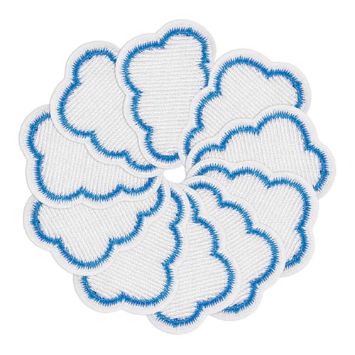 Holibanna 1 Satz Gestickte Stoff Aufkleber Flicken Für Kleidung Nähen Kleidungsflicken Wolken Bestickt Kleine Hutaufnäher Hutflicken Selber Machen Hutflecken Mantelflicken Stickgarn 10 Stück von Holibanna