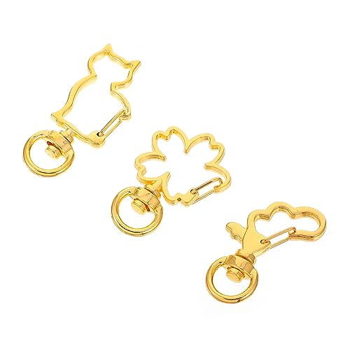 Holibanna 1 Satz Goldene Karabinerhaken Mit Schlüsselring Metall Snap Hook Für Diy Bastelzubehör Mischstile Für Schmuckherstellung Und Kreative Projekte 30 Stück von Holibanna